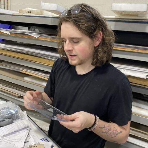 Satchel with acrylic