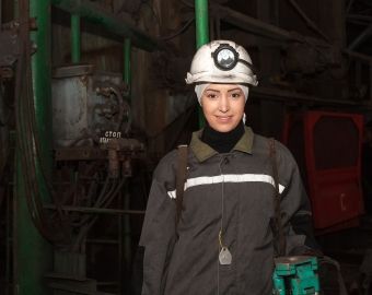 Woman in Ukraine Mine