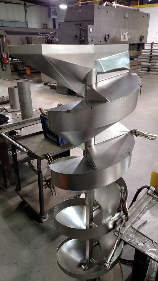 Spiral Chute with Covers Prevent Allergen Contamination